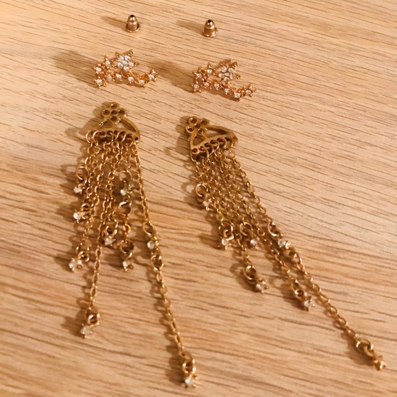 Star studded 2 piece earrings - Picture 2 of 9